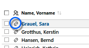 Nutzen Sie dsa Linksymbol, um direkt zur individuellen Laufbahn zu springen
