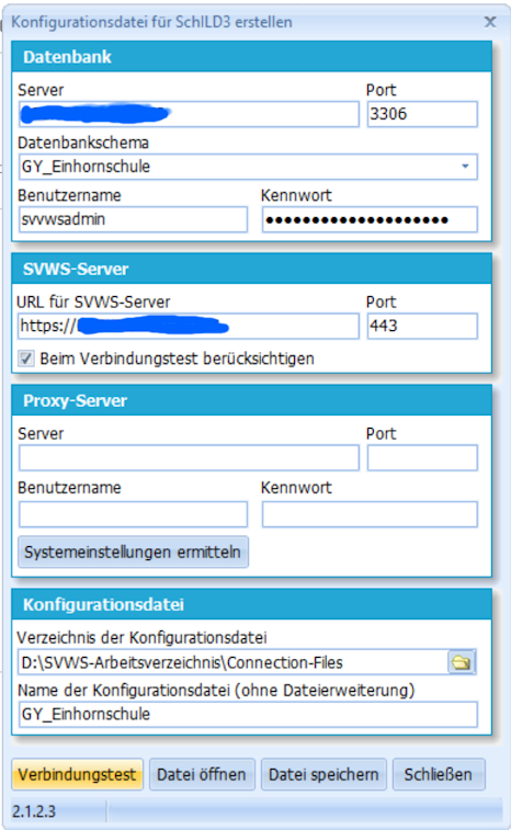 Connectionfiles erstellen