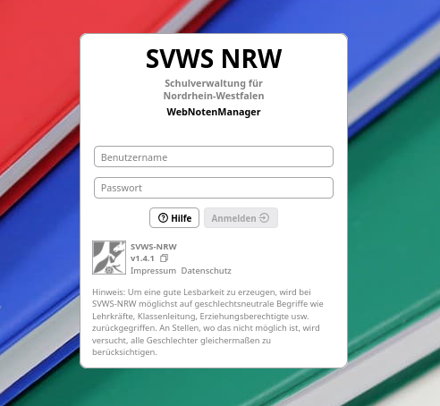 Startseite SVWS-WeNoM