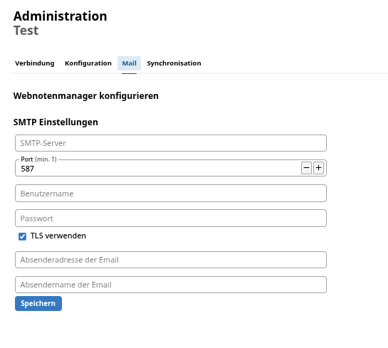 Wenom Email Konfiguration
