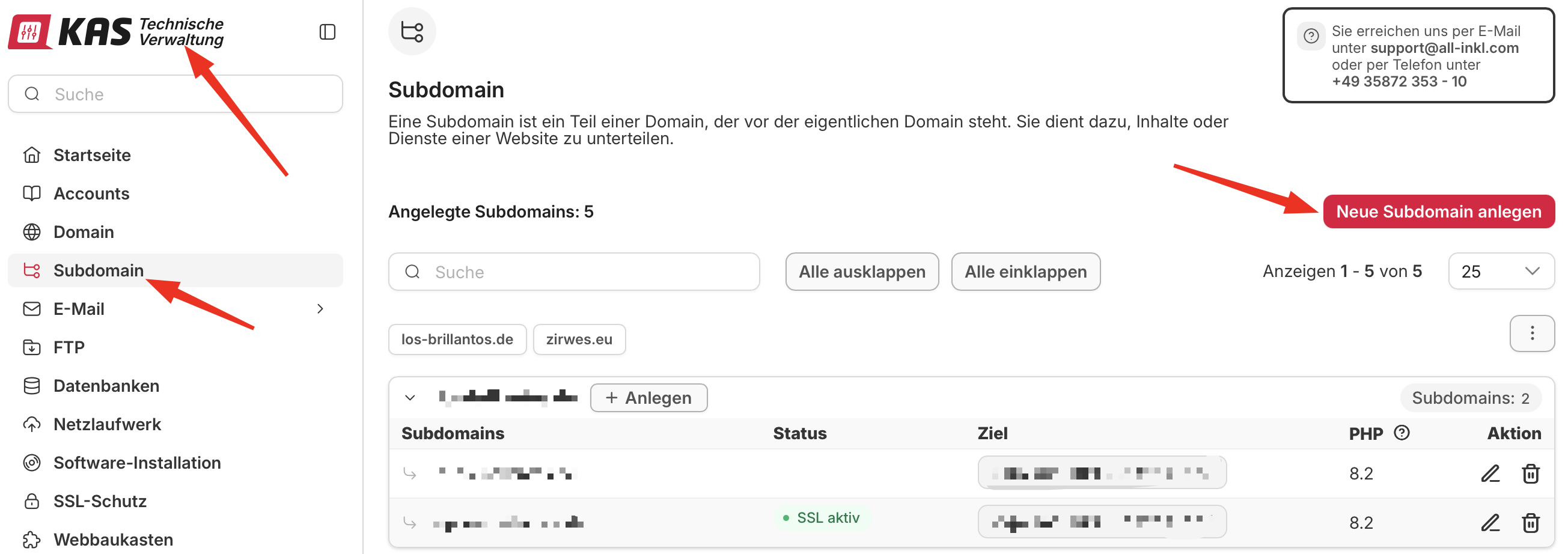 Bereich Domain