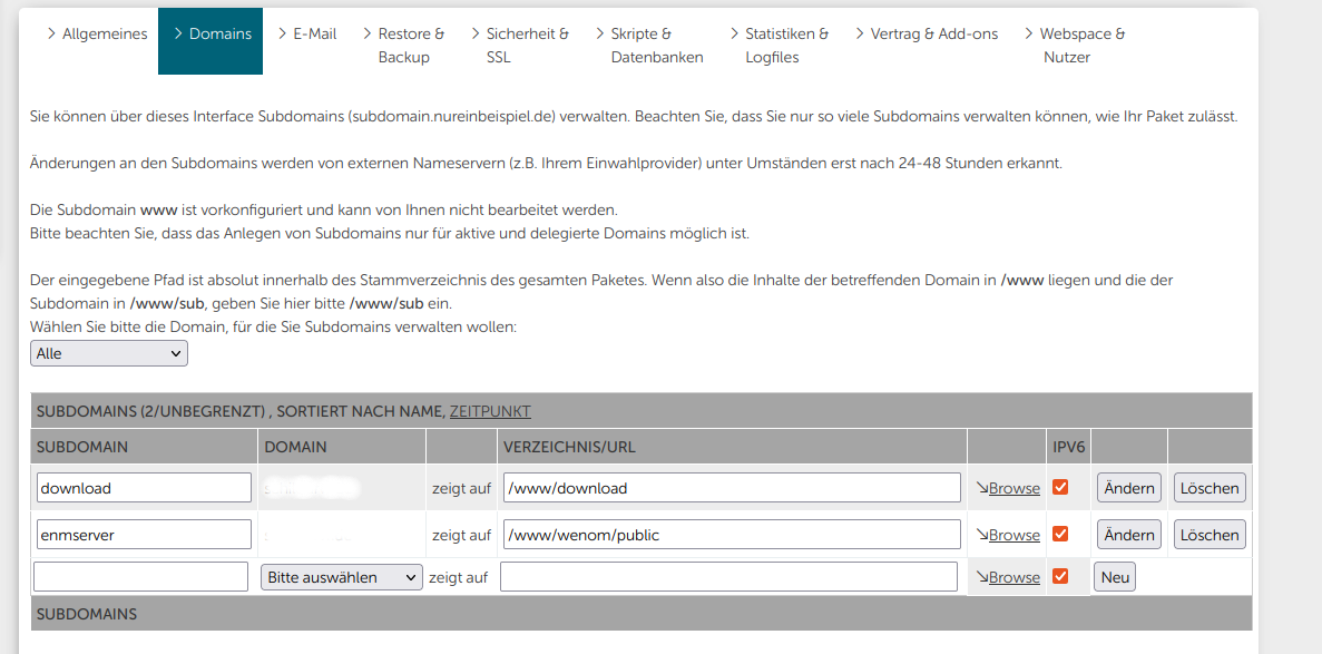 Bereich Domain