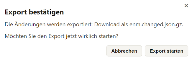 Export starten