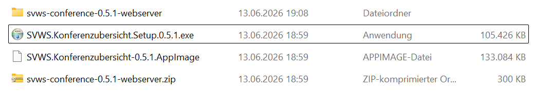 Es gibt mehrere Möglichkeiten, das SVWS-Konferenzmodul zu starten. Unterschiedliche Arten, das Modul zu starten