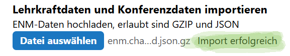 Import erfolgreich