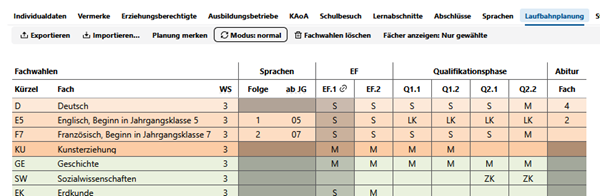 Schueler-Laufbahnplanung