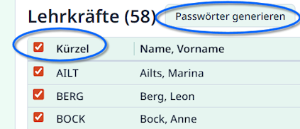 Generieren Sie Passwörter