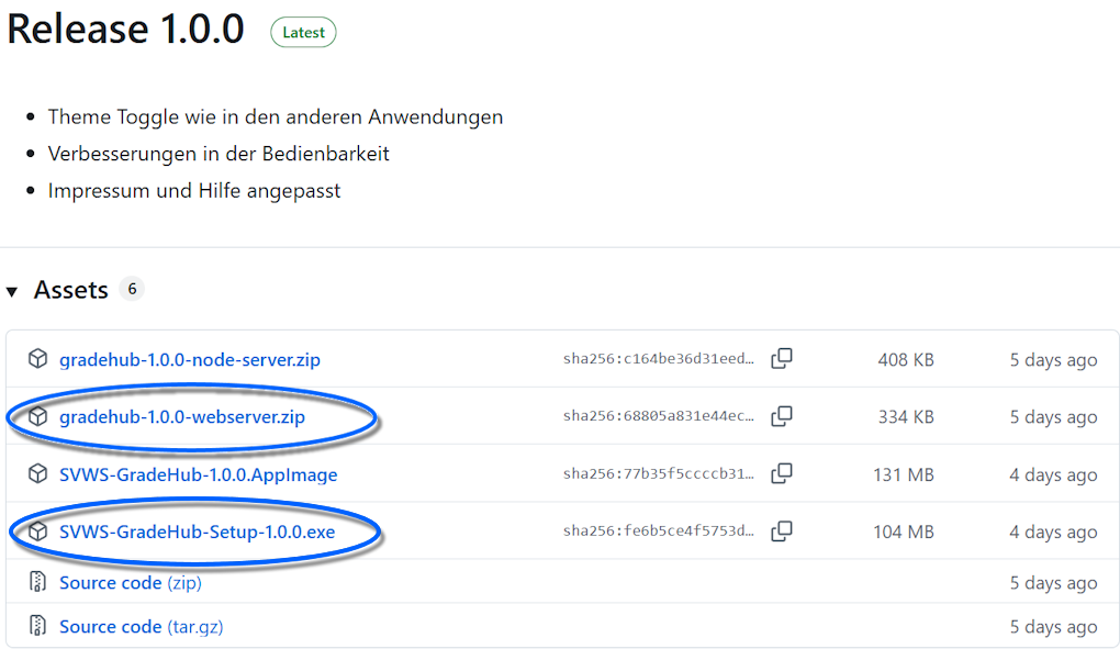 Laden Sie die MS-Windows-Datei oder die webserver.zip herunter. Downloadvarianten