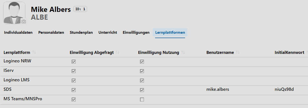 App Lehrkräfte und die abgefragten beziehungsweise eingewilligten Lehrkräfte