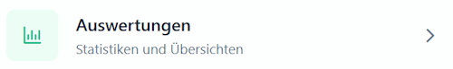 Greifen Sie auf die Auswertungen der Abschlüsse zu. "Zeigen Sie Auswertungen an"