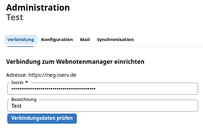 Verbindung prüfen